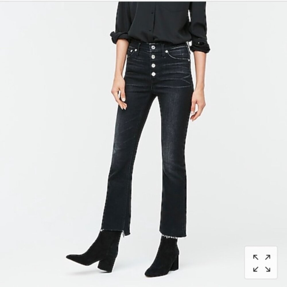 NWT J. Crew Demi Boot Crop Jean in Charcoal